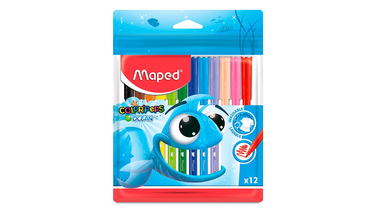 Set Maped marcadores ocean 12 unds