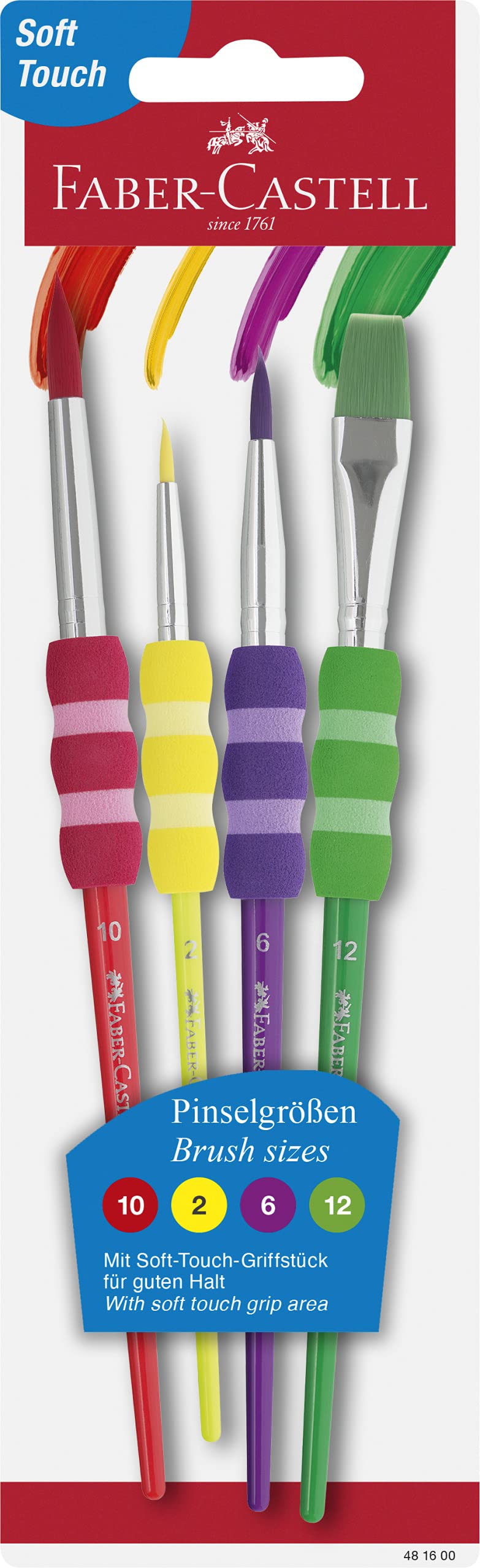 Faber-Castell Juego de pinceles de pintura de agarre suave