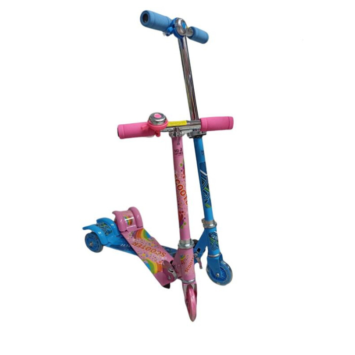Scooter de Aluminio 3 Ruedas con Luz Rosado-Azul 3a+