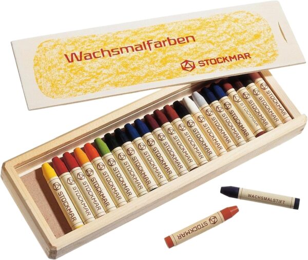 24 Crayolas Stockman, Empaque de Madera, 100% cera abeja