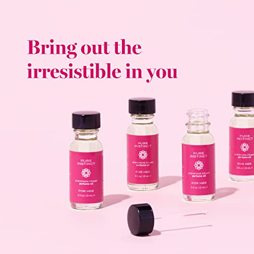 Pure Instinct Aceite esencial con infusión de feromonas para ella, 0.5 onzas