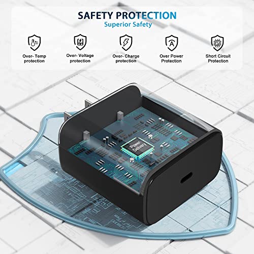 Cargador súper rápido de 45 W 2025 USB C cargador de teléfono Android reemplazo de carga rápida para Samsung Galaxy S25/S25 Ultra/S25+/S24 Ultra/S24/S24+/S23 Ultra/S23/S22/S20/S21/Note 10, Galaxy Tab,