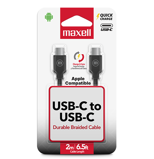 Cable Trenzado de 2 Metros USB-C a USB-C Carga rápida